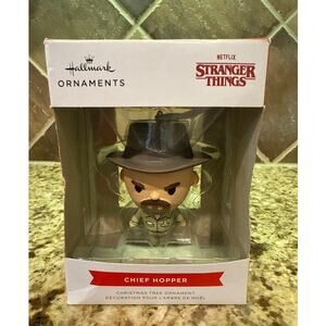 New Hallmark Netflix Stranger Things Chief Hopper Christmas Ornament Gift Red